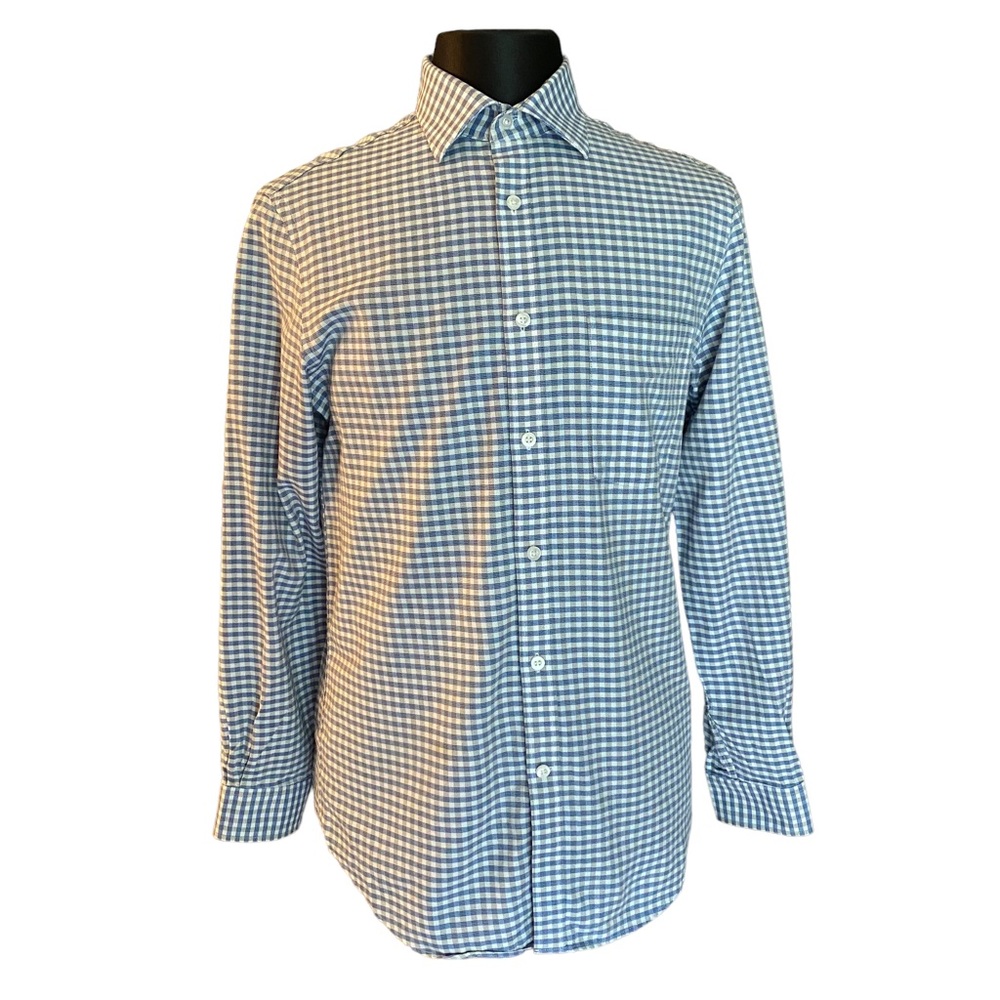 Michael Kors Long Sleeve Button Down Blue Men’s Shirt Regular Fit ￼ Medium 32/33